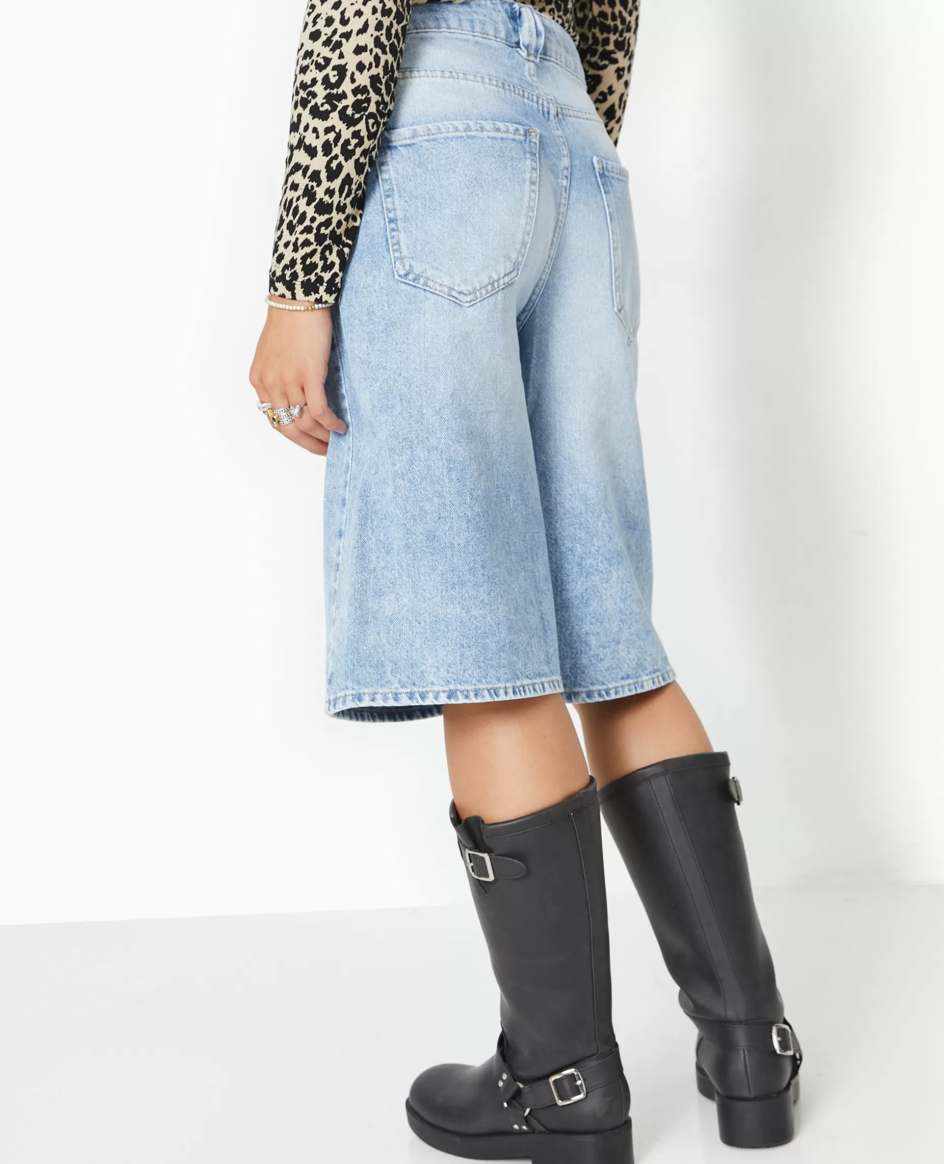 Cheap Pimkie Bermuda En Jean Loose Taille Regular - bleu clair