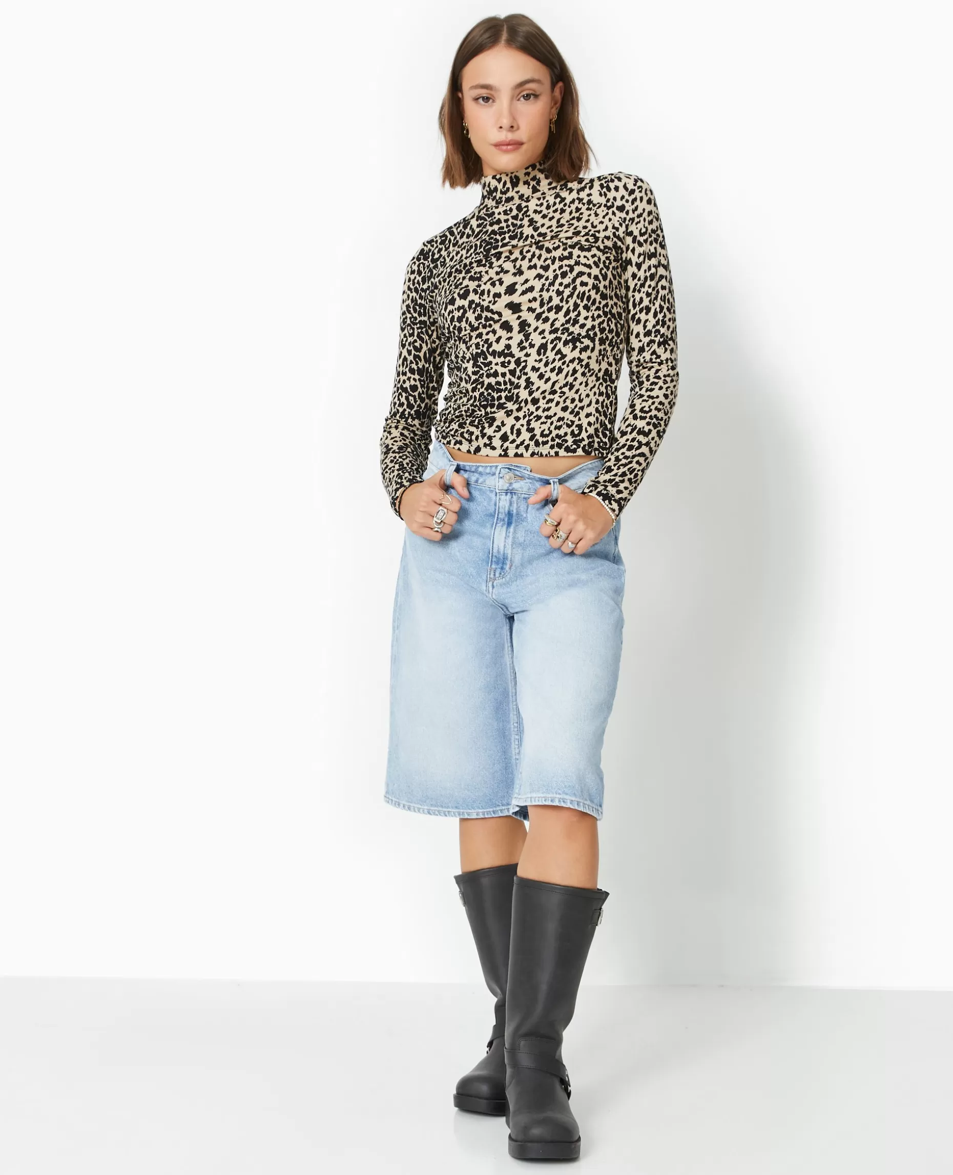 Cheap Pimkie Bermuda En Jean Loose Taille Regular - bleu clair