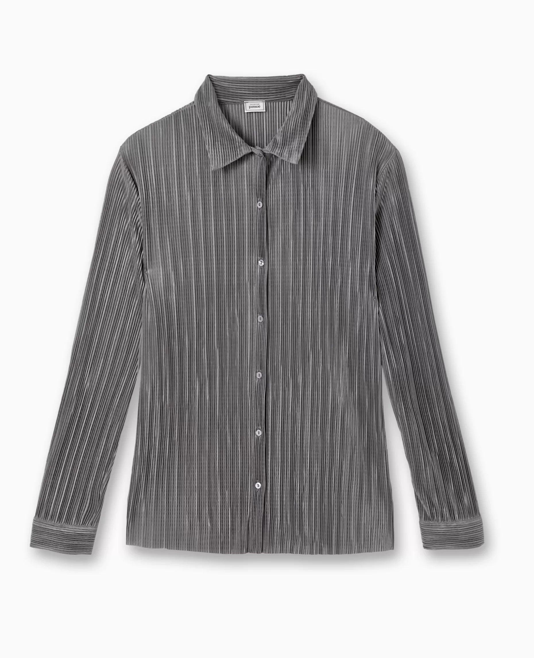 Best Sale Pimkie Chemise Oversize En Tissu Plissé Et Satiné - gris