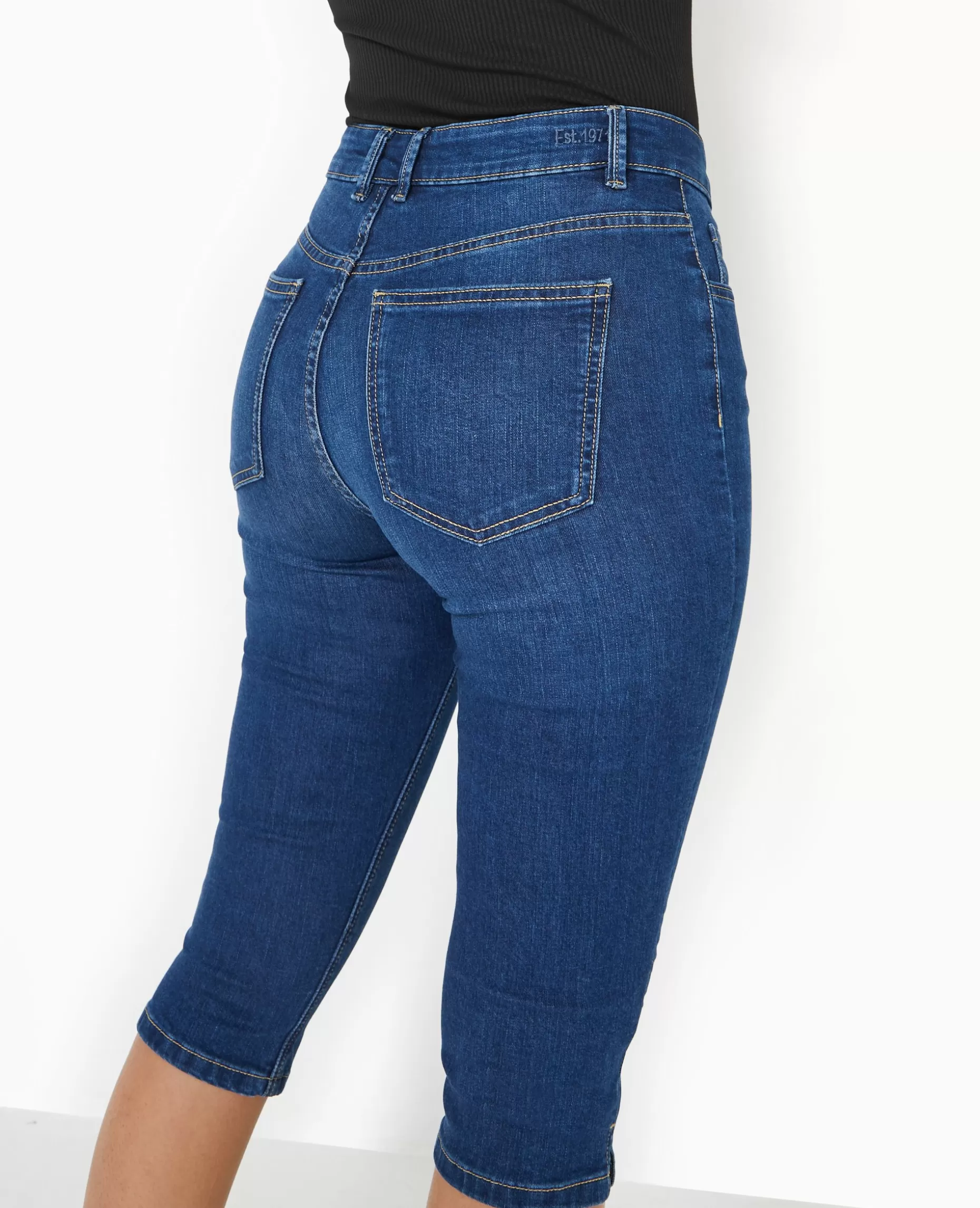 New Pimkie Corsaire Skinny En Jean Stretch Taille Haute - bleu