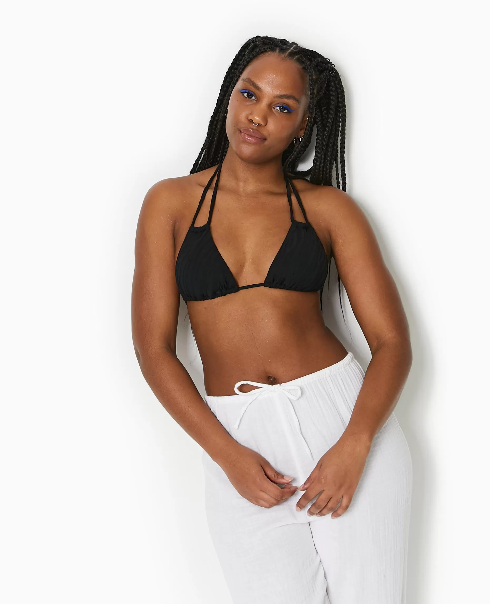 Online Pimkie Haut De Maillot De Bain Triangle Multiposition - noir