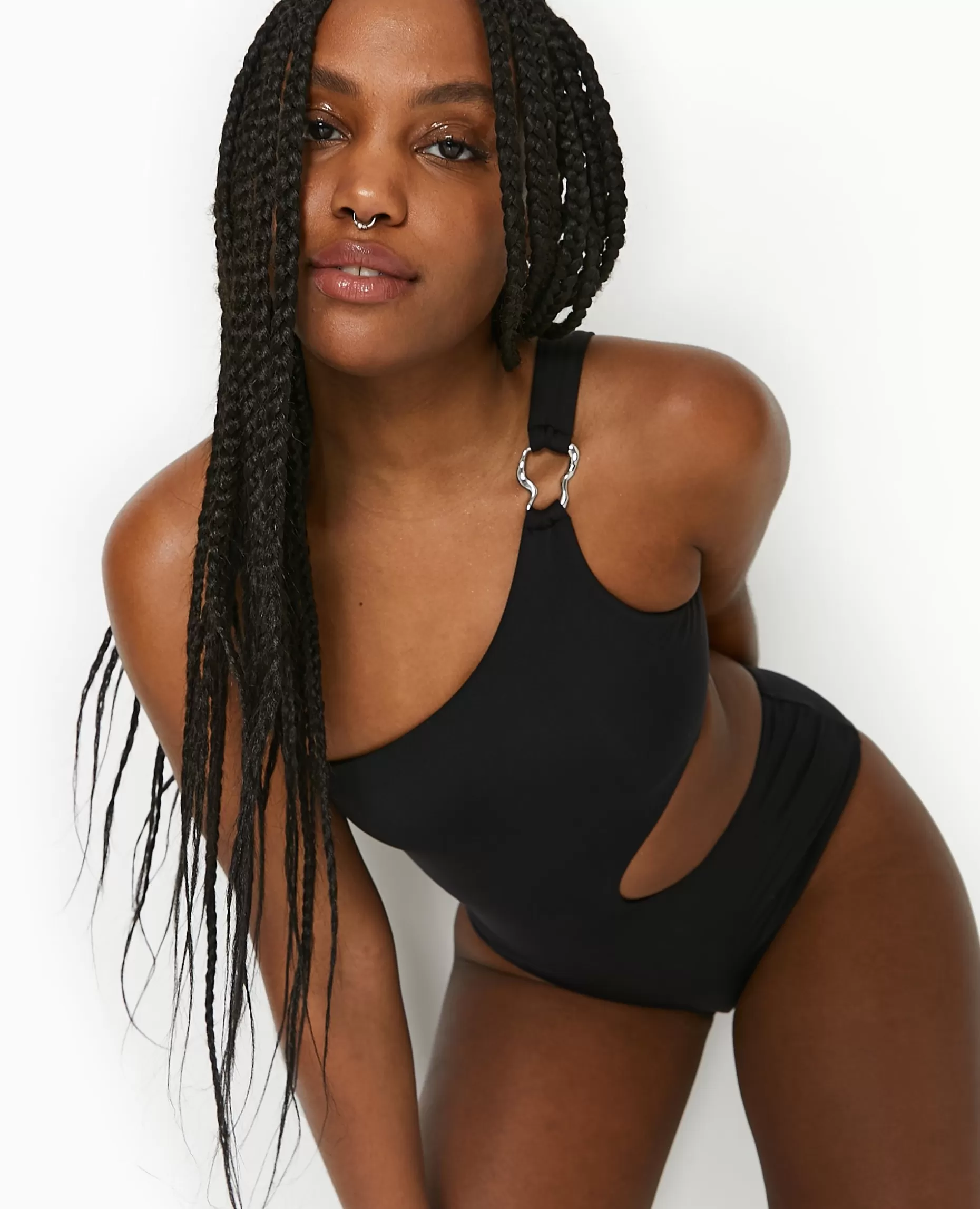 Best Pimkie Maillot De Bain 1 Piè;ce Asymétrique Avec Cut Out - noir