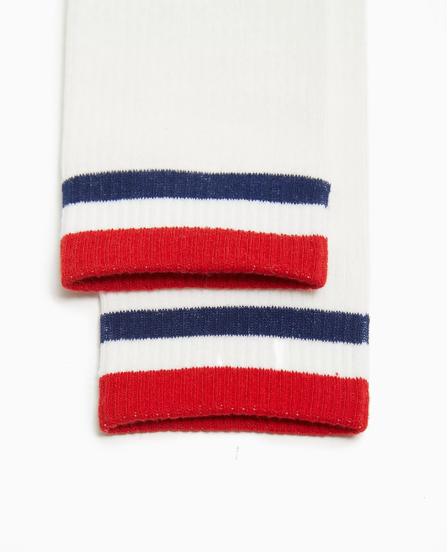 Best Pimkie Paire De Chaussettes Hautes Avec Bandes Couleur - rouge