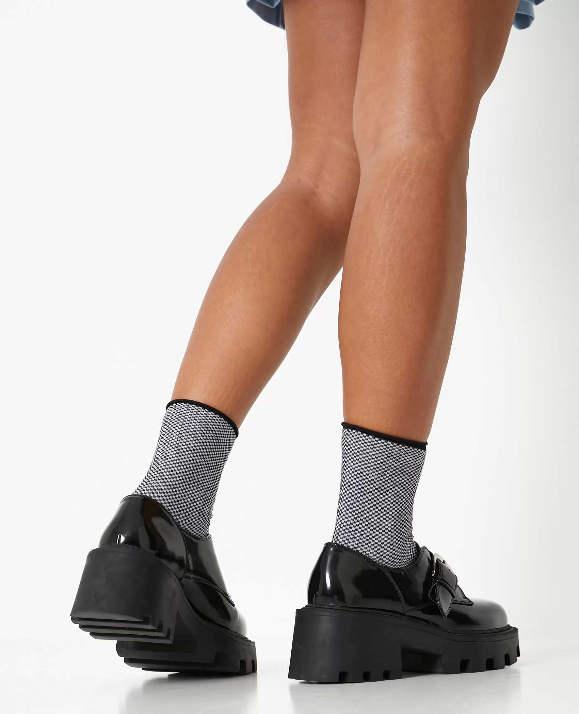 Store Pimkie Paire De Chaussettes Mini-damiers - noir