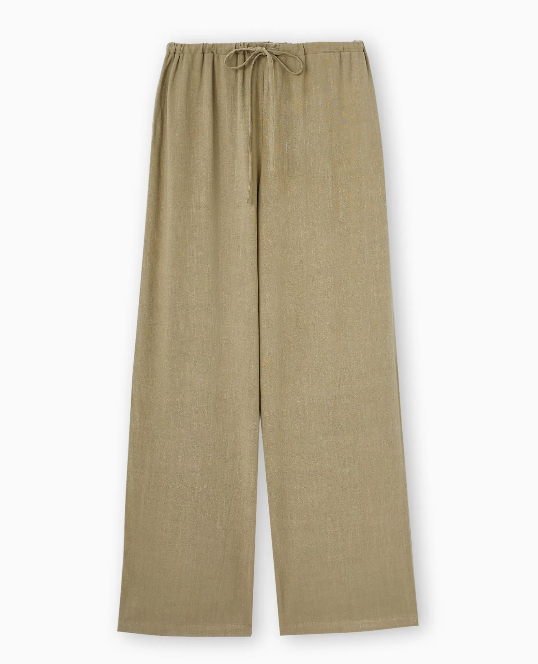 Flash Sale Pimkie Pantalon Droit Et Large Avec Taille élastiquée - vert kaki