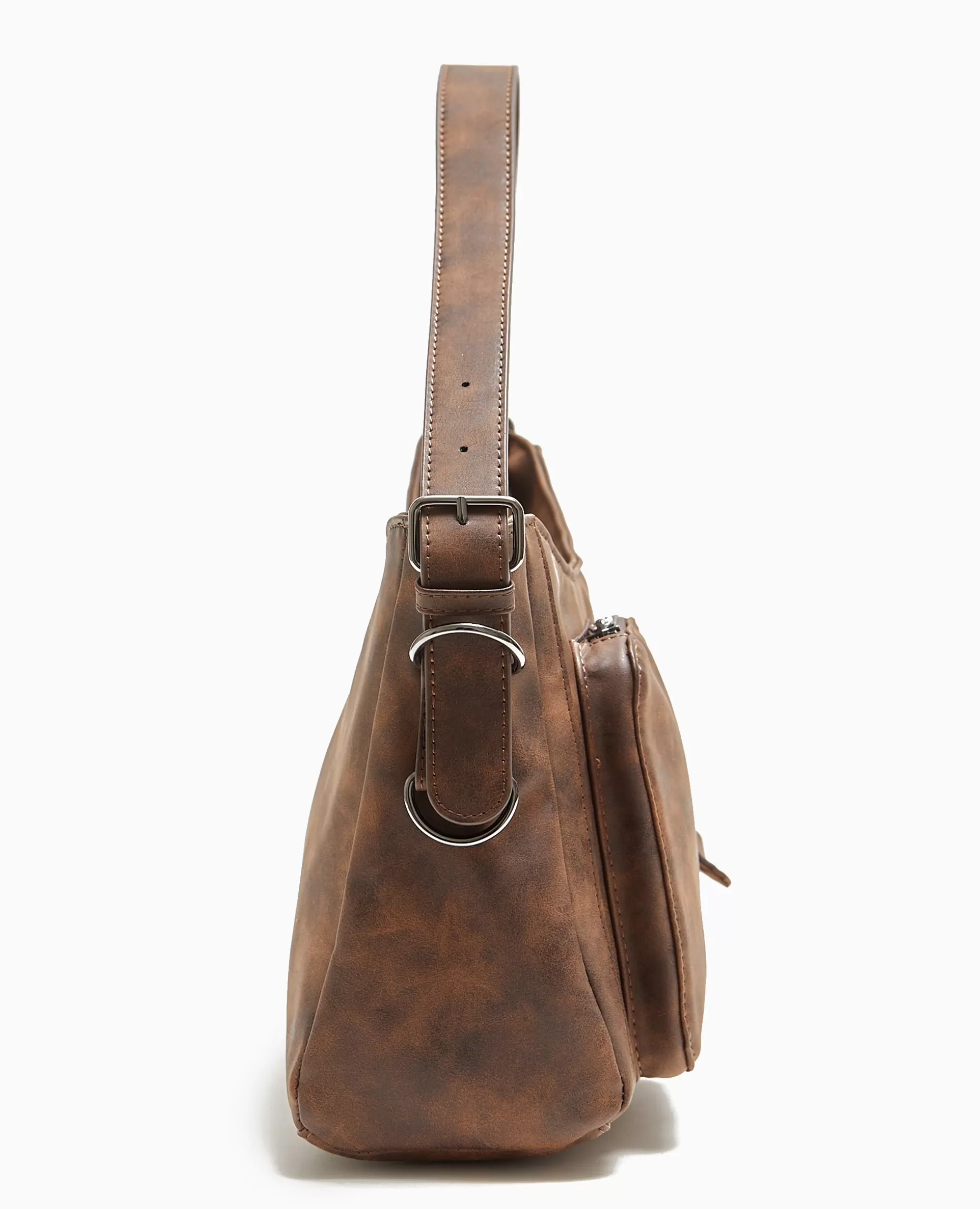 Cheap Pimkie Sac Multipoche Effet Cuir Usé - marron