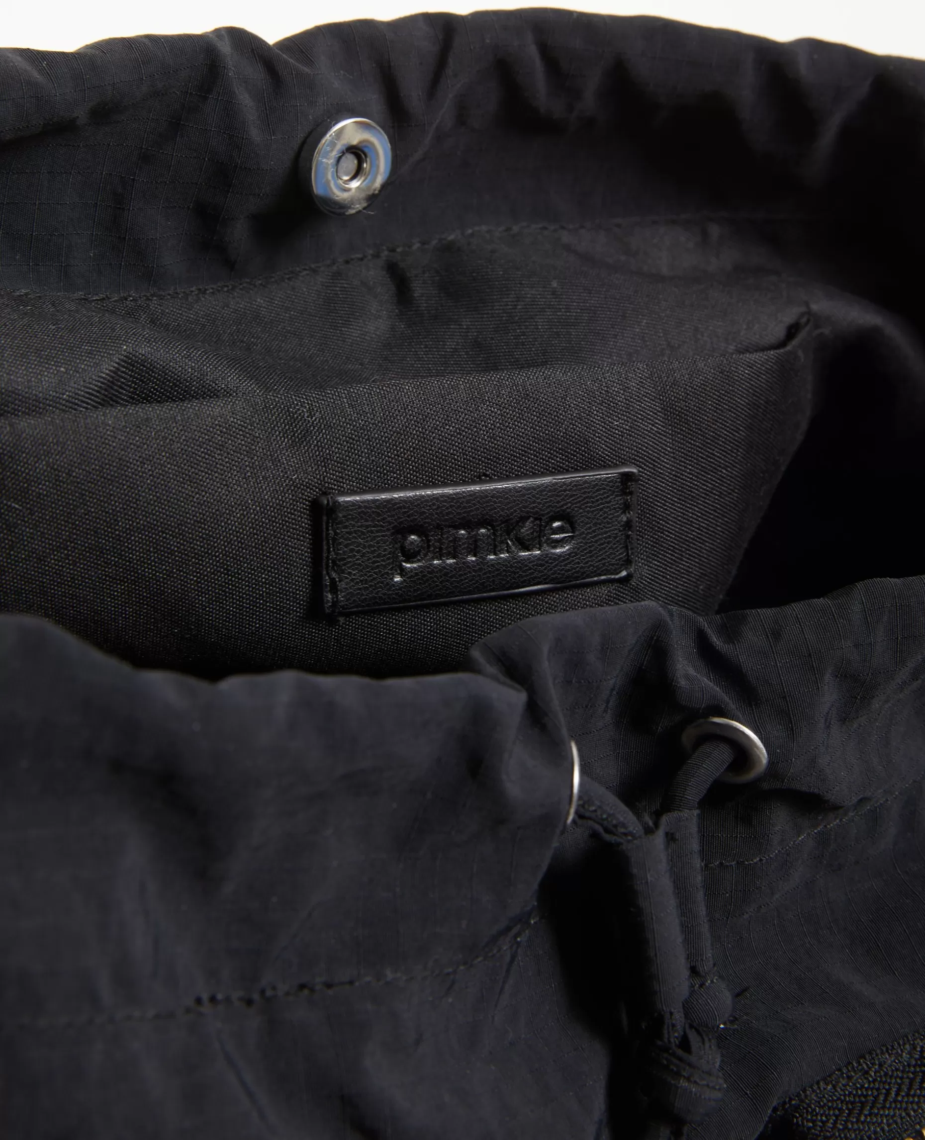 Sale Pimkie Sac Souple En Nylon Avec Poches Et Lien Coulissant - noir
