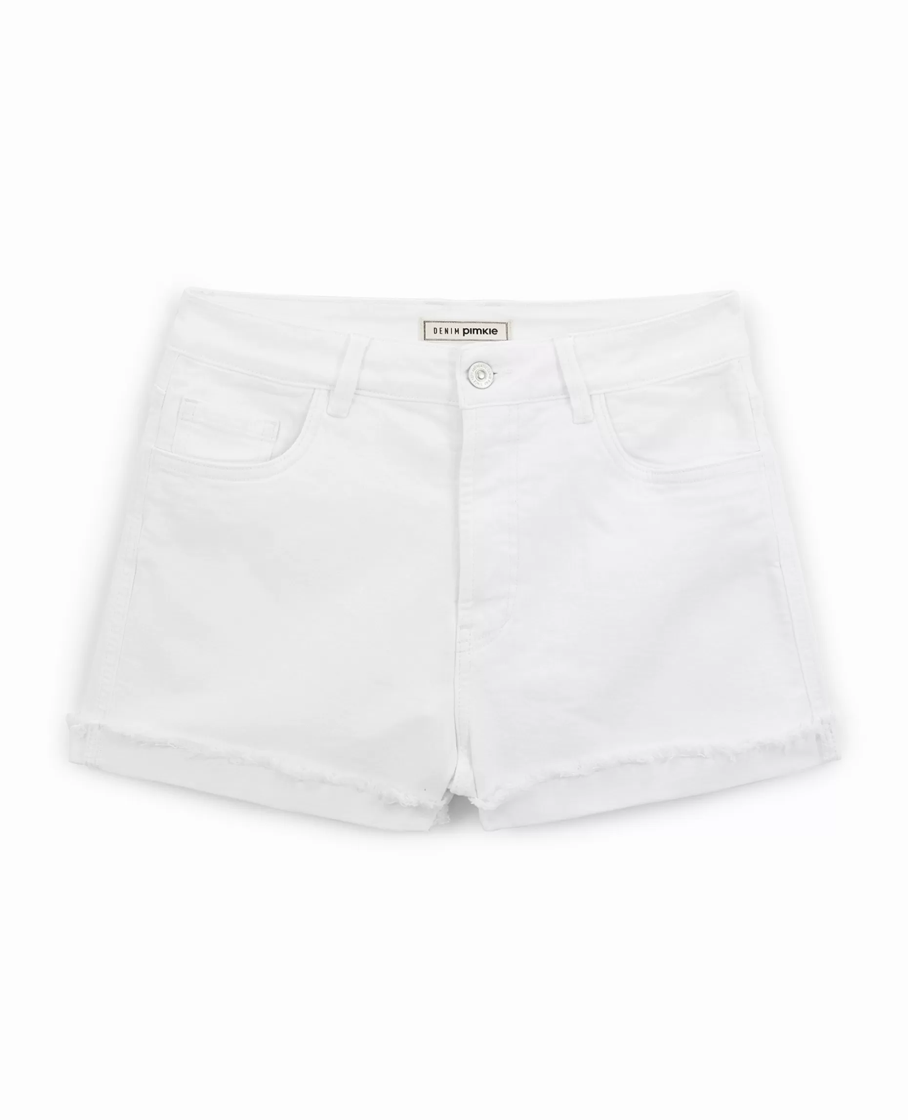 Outlet Pimkie Short En Jean Taille Haute Avec élasthane - blanc