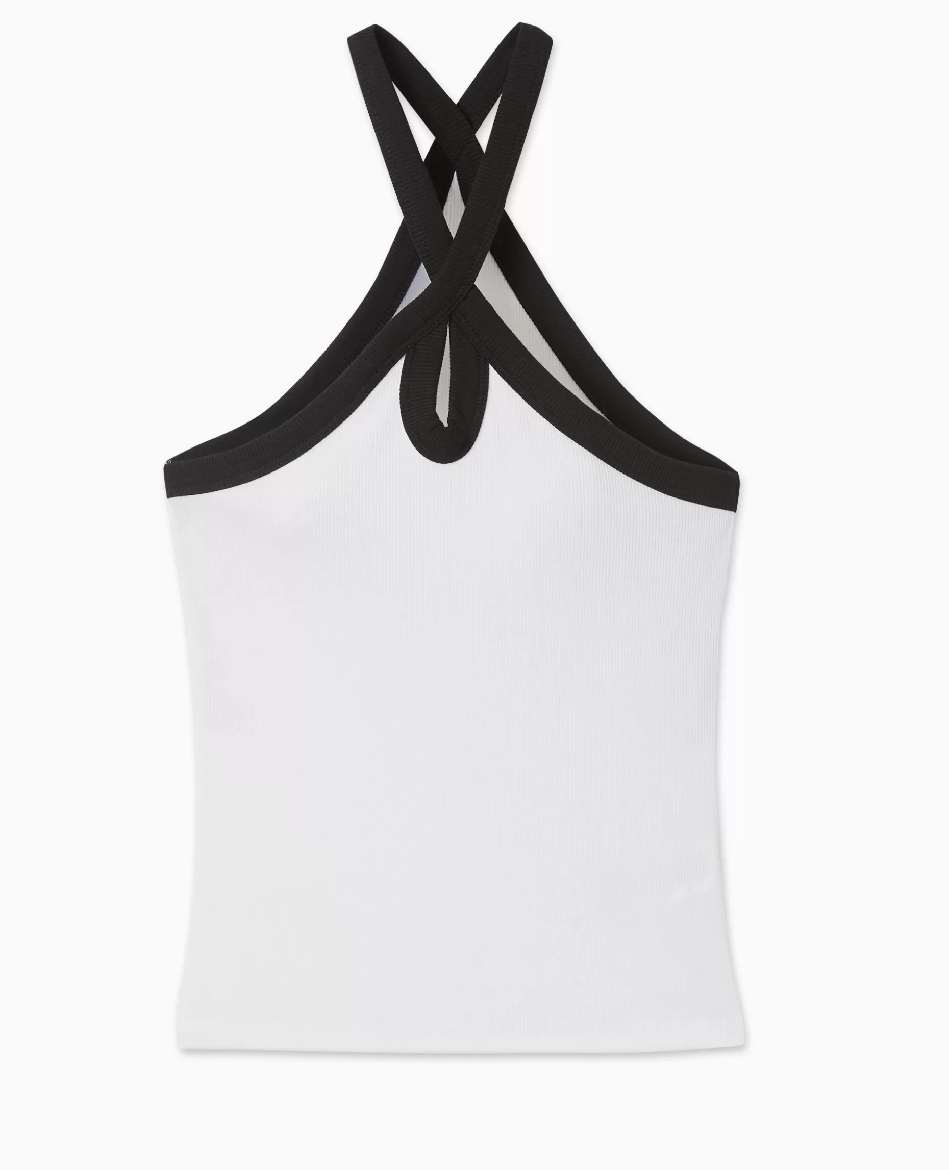 Cheap Pimkie Top Bicolore Avec Bretelles Croisées - blanc