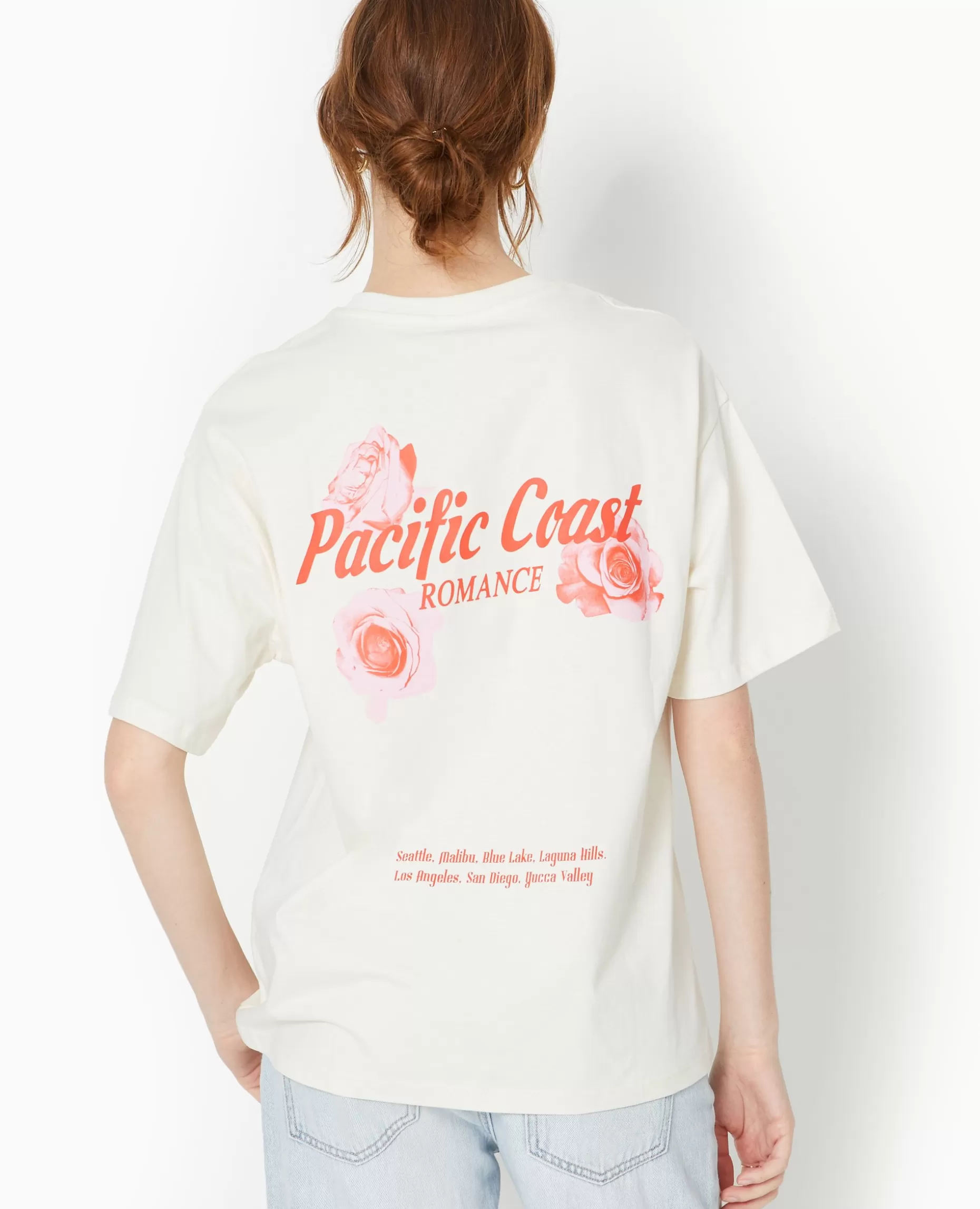 Flash Sale Pimkie T-shirt Oversize Avec Print Devant Et Dos - écru