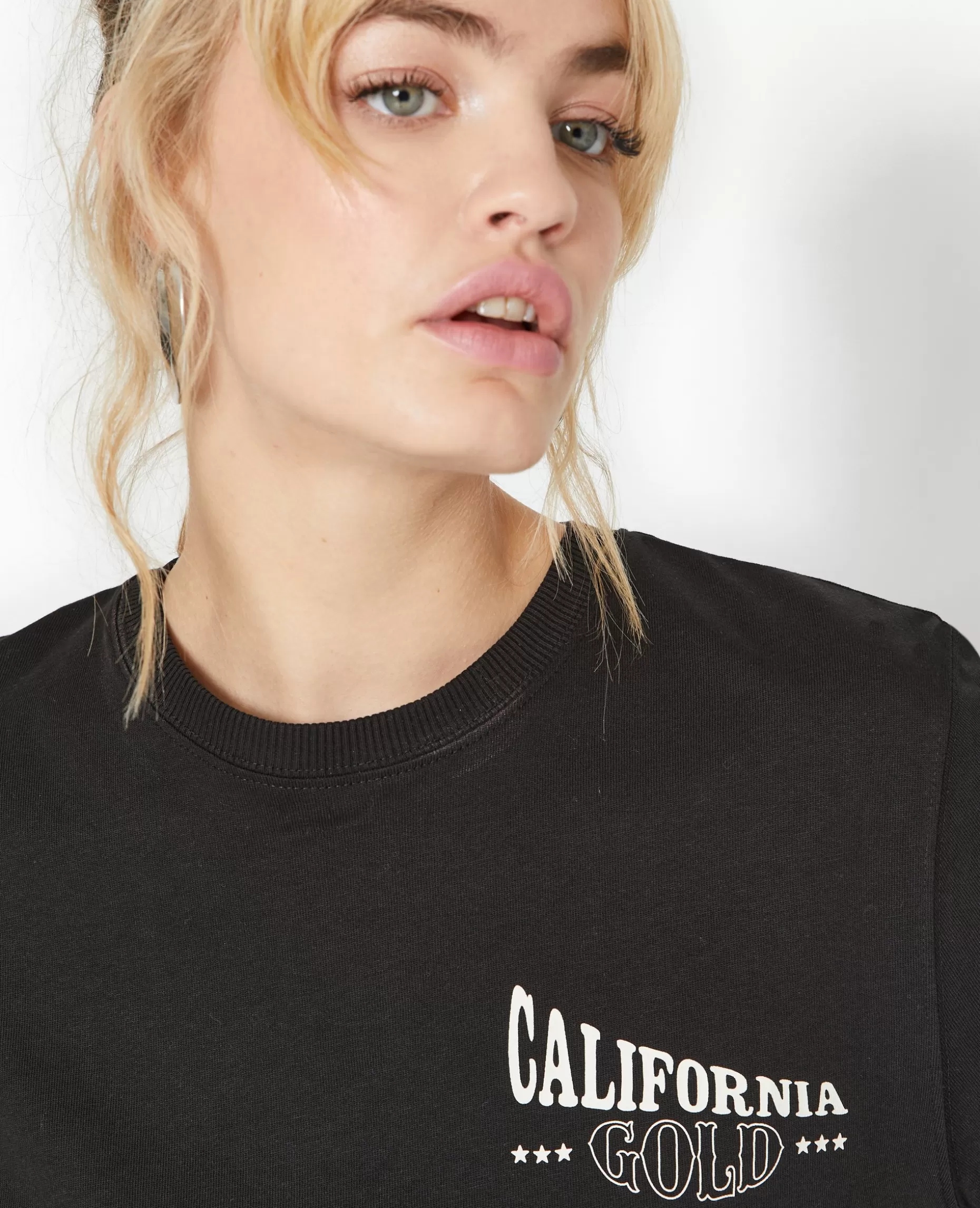 Discount Pimkie T-shirt Oversize Avec Print Devant Et Dos - noir
