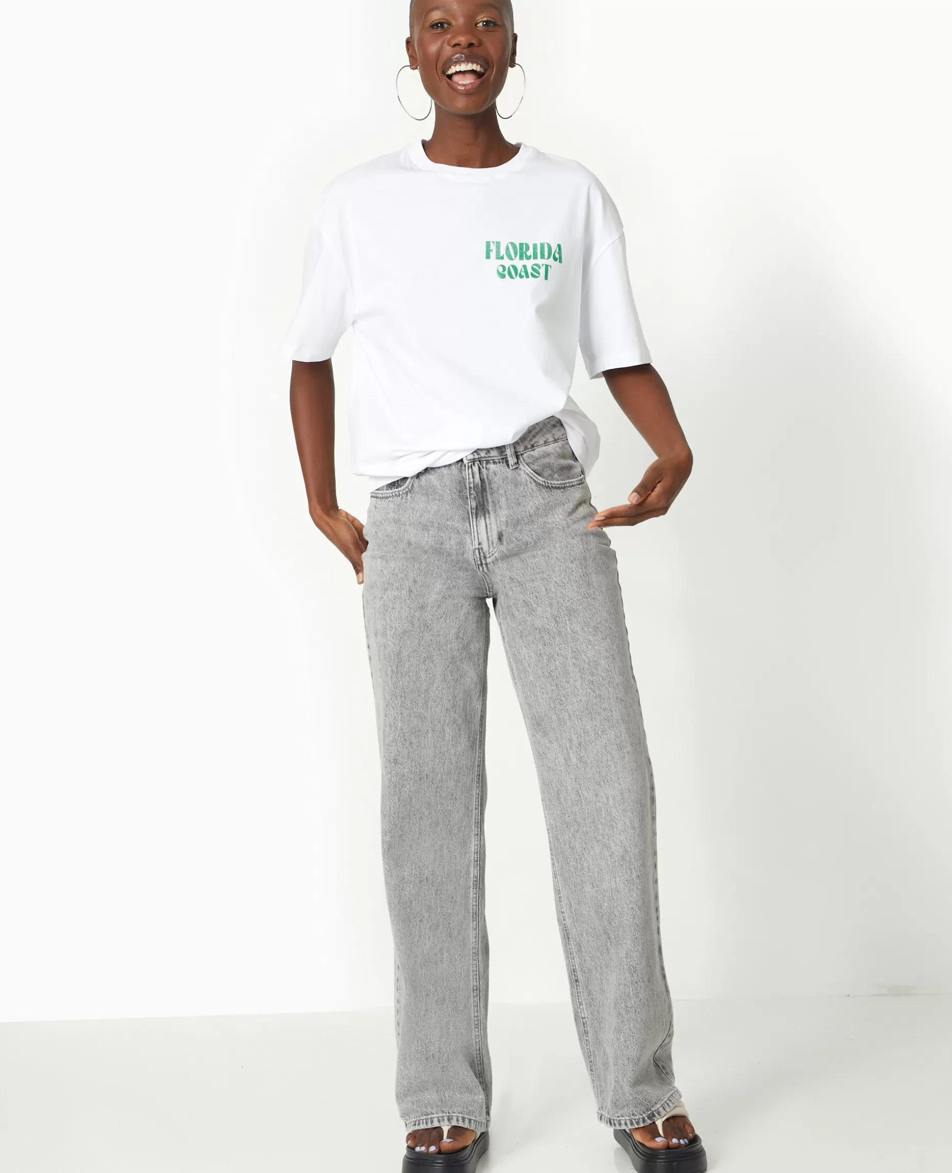 Flash Sale Pimkie T-shirt Oversize Avec Print Devant Et Dos - vert