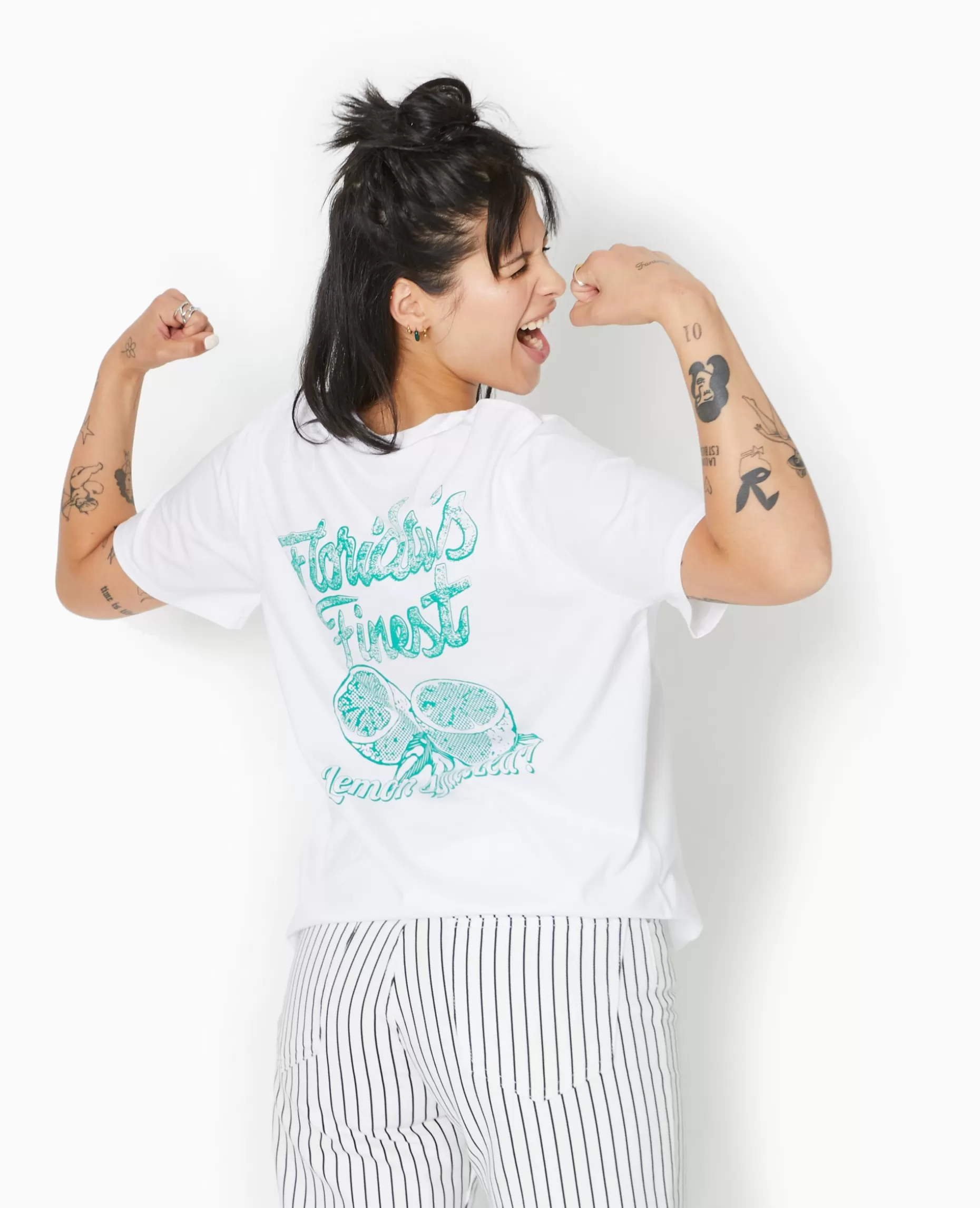 Online Pimkie T-shirt Oversize Avec Print Poitrine Et Dos - blanc