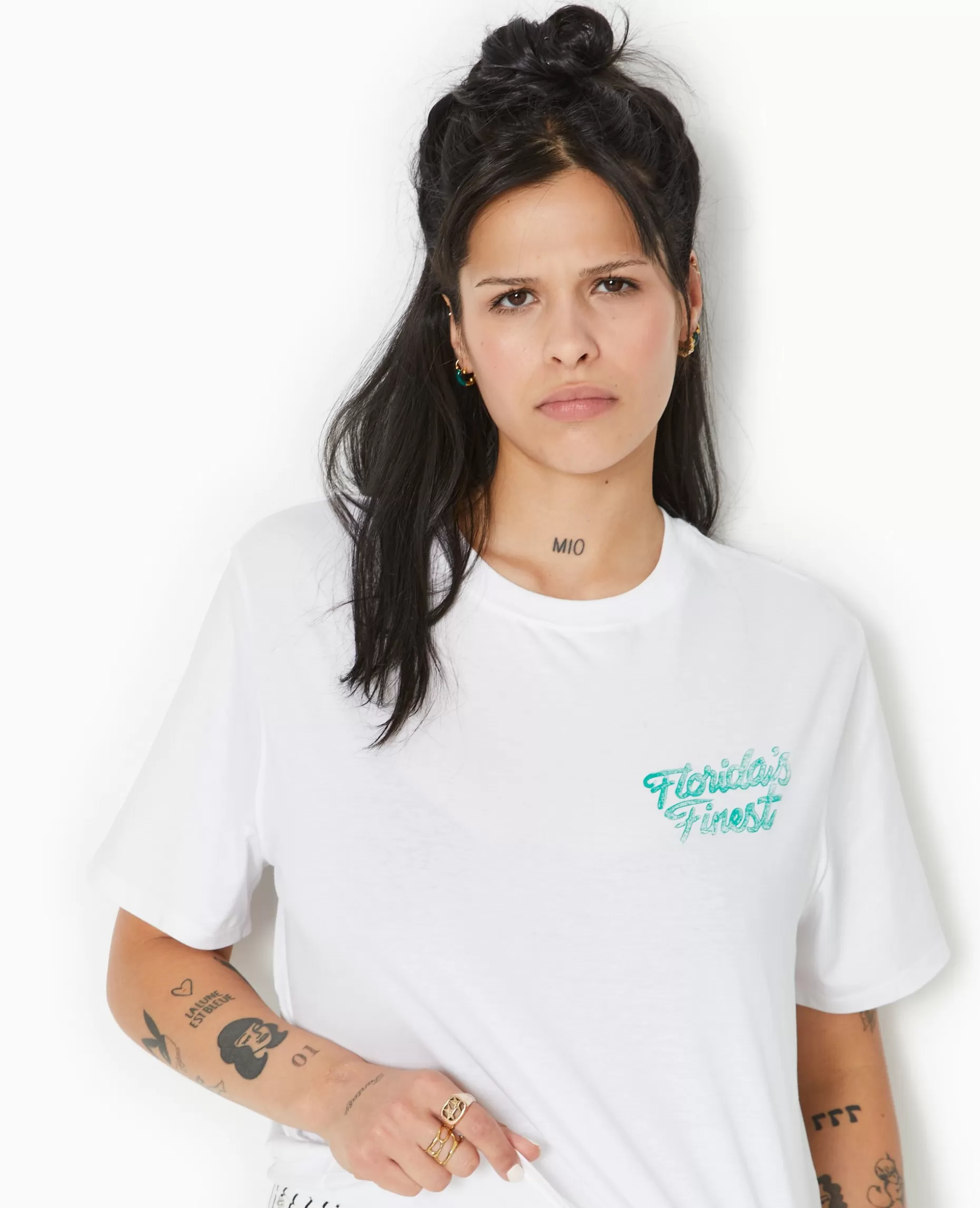 Online Pimkie T-shirt Oversize Avec Print Poitrine Et Dos - blanc