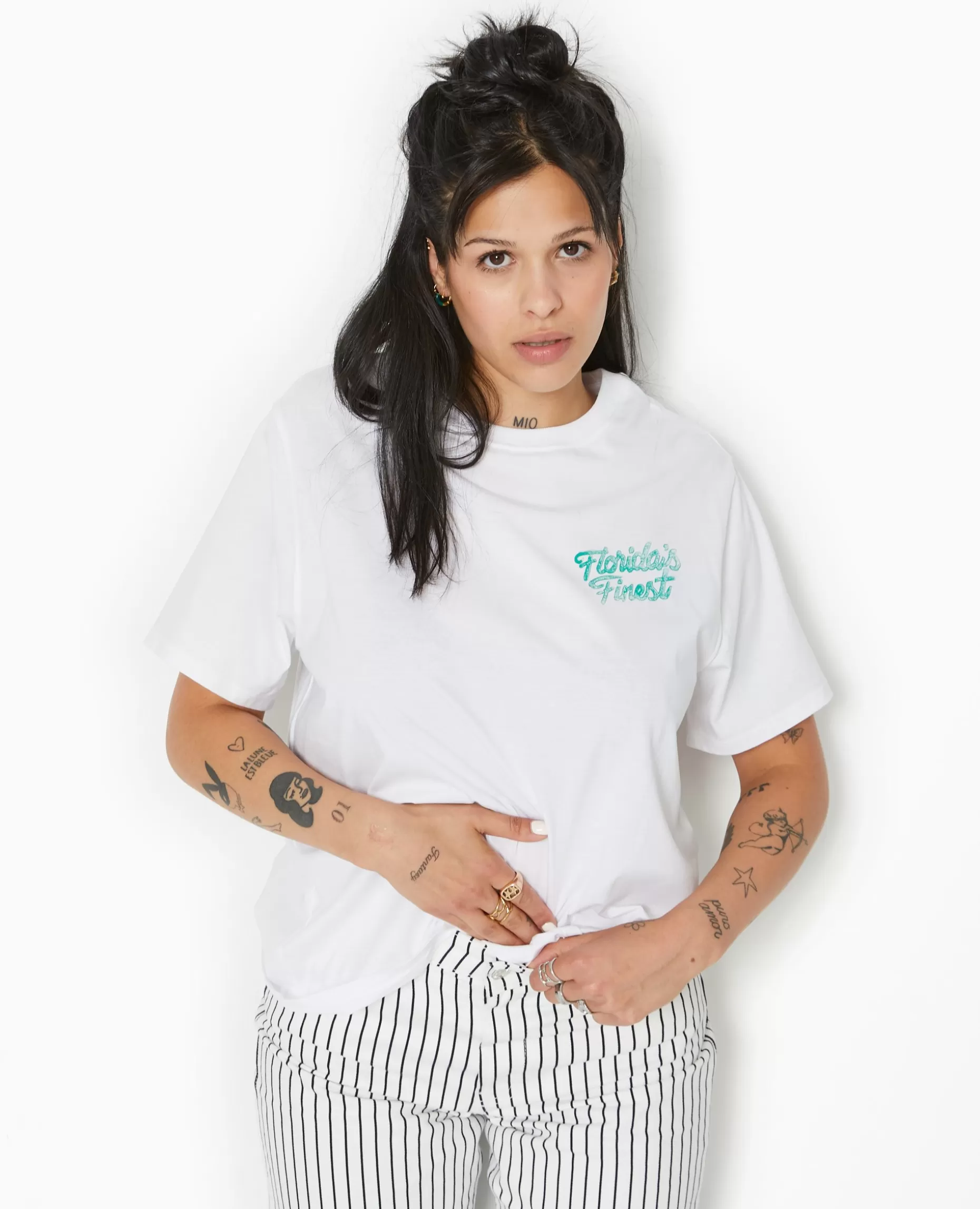 Online Pimkie T-shirt Oversize Avec Print Poitrine Et Dos - blanc