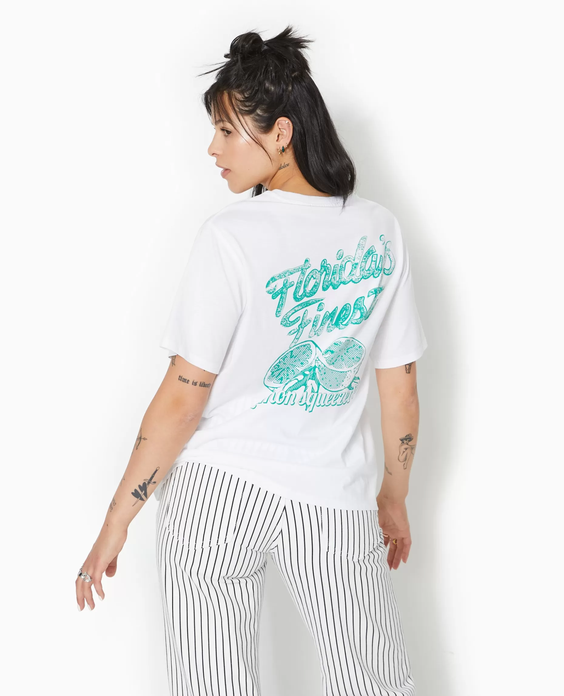 Online Pimkie T-shirt Oversize Avec Print Poitrine Et Dos - blanc