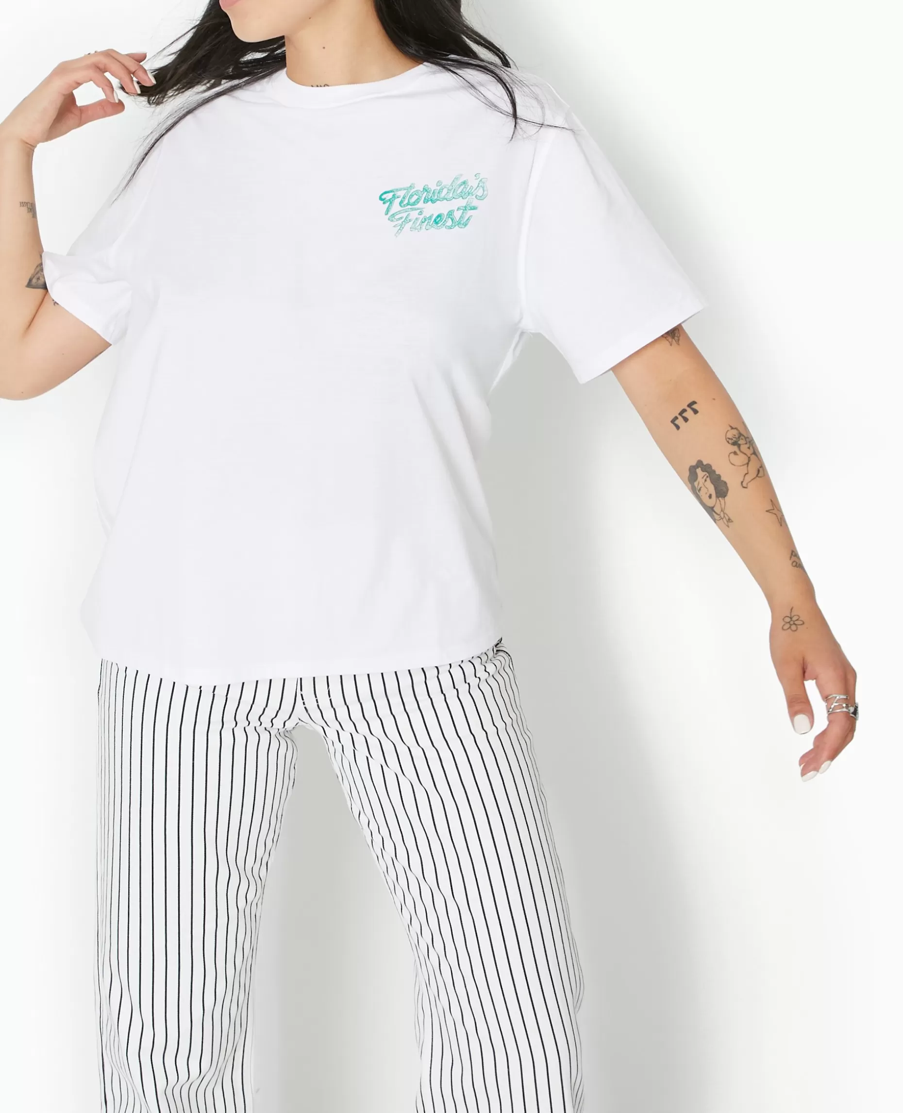 Online Pimkie T-shirt Oversize Avec Print Poitrine Et Dos - blanc