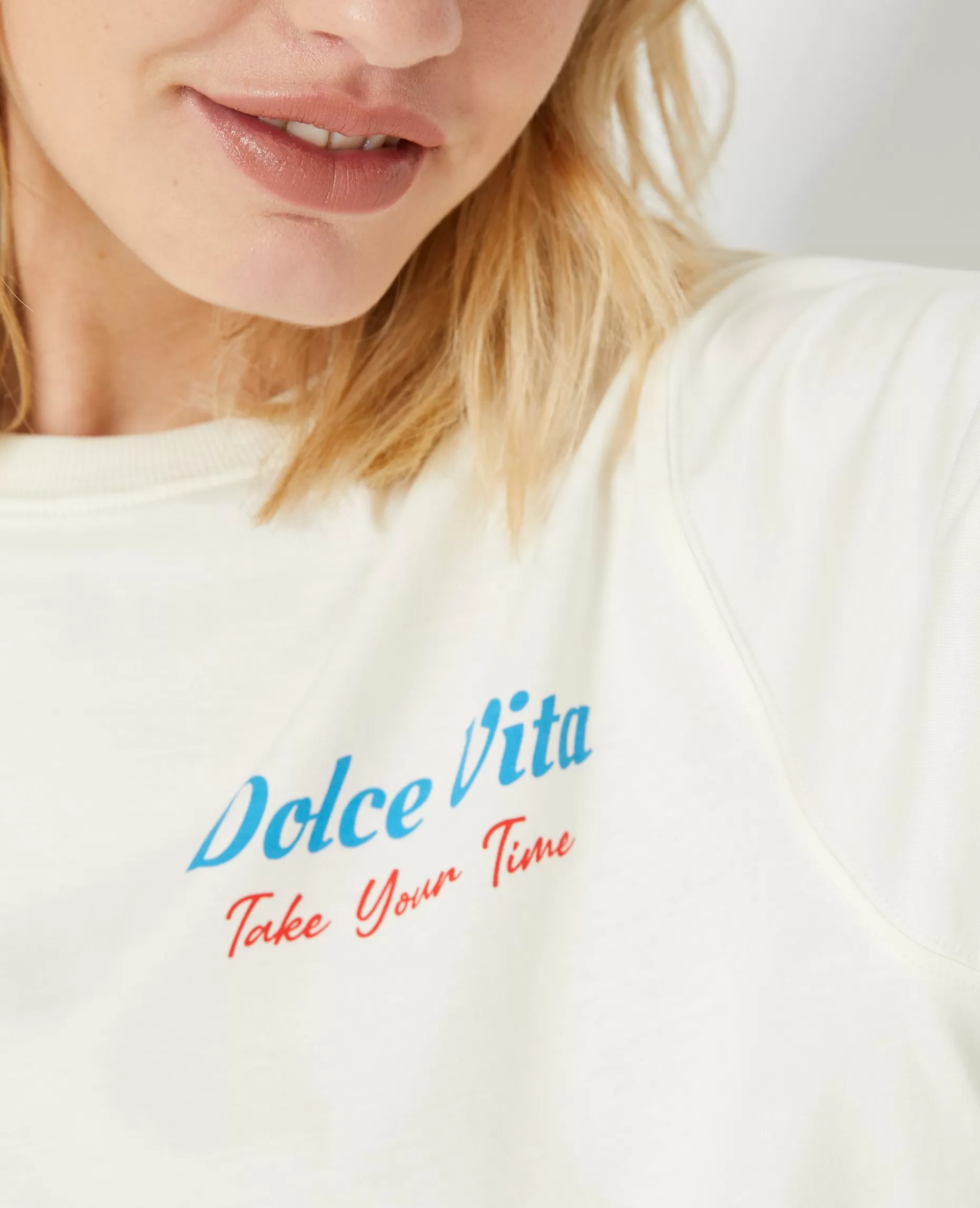 Flash Sale Pimkie T-shirt Oversize Avec Print Poitrine Et Dos - blanc