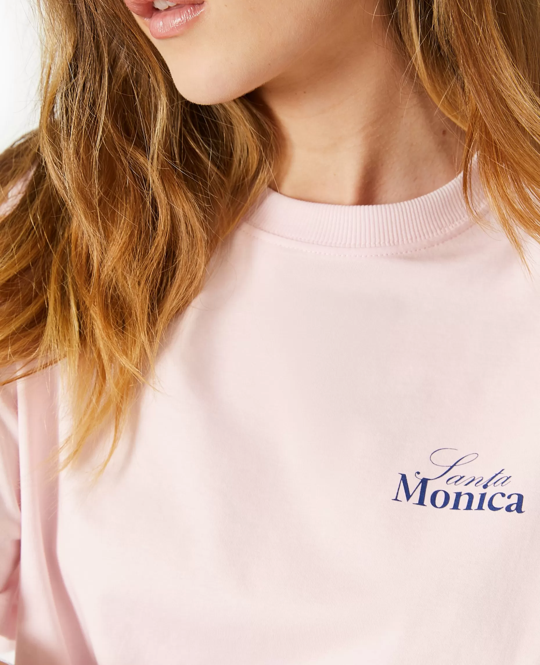 Shop Pimkie T-shirt Oversize Avec Print Poitrine Et Dos - rose