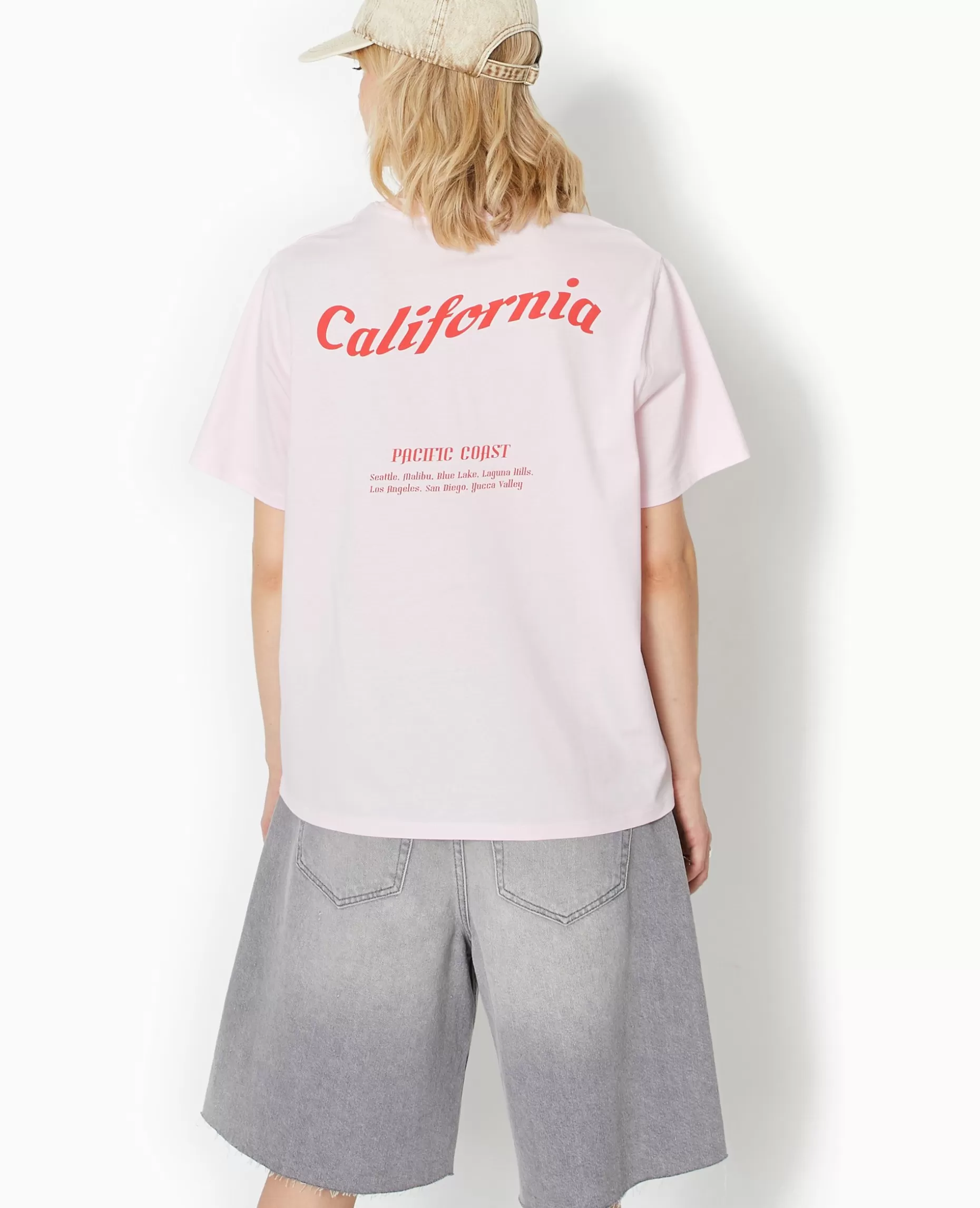 Online Pimkie T-shirt Oversize Avec Print Poitrine Et Dos - rose clair